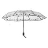 TENDYCOCO Transparent Folding Umbrella Cat Design Automatic Clear Foldable Umbrella