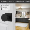 2 Pack Matte Black Dummy Door Knob Interior, Black Interior