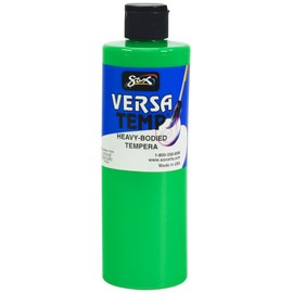 Sax Versatemp Heavy-Bodied Tempera Paint, 1 Pint, Fluorescent Green
