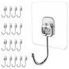 LGDNNYYY Large Adhesive Hooks, 18-Pack Hold 44lb(Max) Heavy Duty Sticky