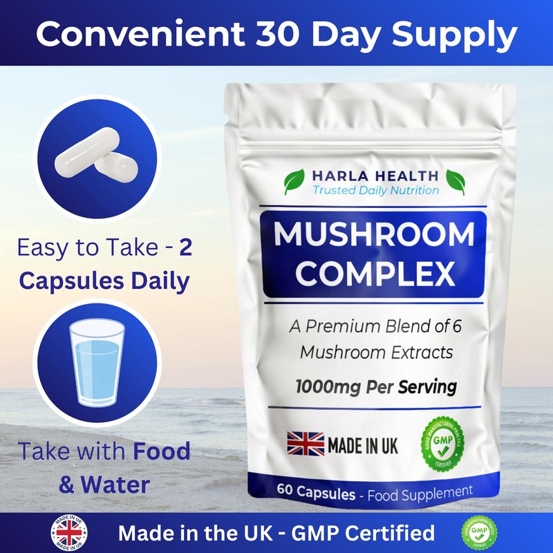 Mushroom Complex – High Strength 6 Mushroom Blend with Lion’s