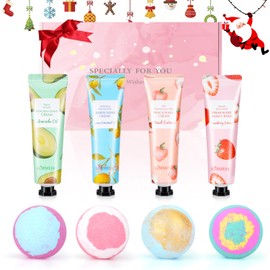 Gift Baskets for Women: Bath Bombs & Hand Cream Lotion Gifts Set, Spa Gifts for Women,Christmas Gifts Ideas,Best Friend Birthday Gift,Holiday Relaxing Gifts for Wife Girlfriend Mom Her Corworker