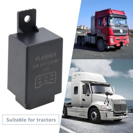 VGOL 1pc 12V 21W 6 Pin Electronic Indicator Relay 75605146 Flasher Replacement Parts for Tractors Trailers the Towing Vehicle 0335200160