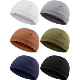 Syhood 6 Piezas de los Hombres de Las Gorras de algodón Gorros de sueño Gorros Multifuncional Casco de Forro para Hombres y Mujeres, Colores clásicos, Talla única