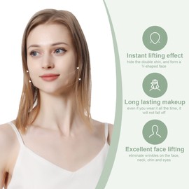 Face Lifting Tape, Ultra-thin Invisible Face Lift Sticker Face Tape for Instant Face, Hiding Facial Neck Wrinkles V-face Tightening Lifting Saggy Skin 4 Bands 20 Tapes