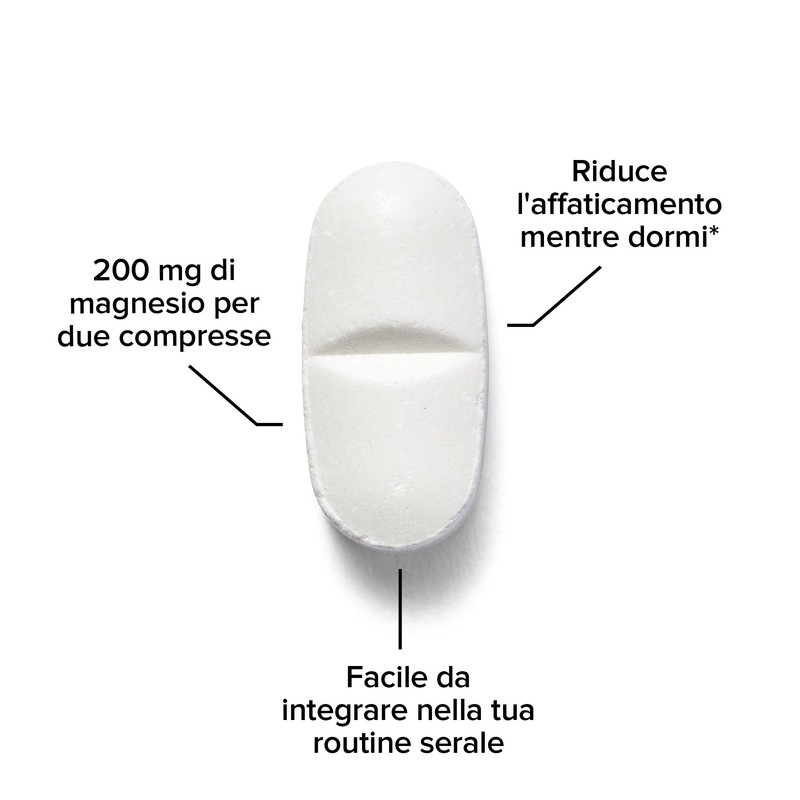 Bulk Magnesio Bisglicinato in Compresse, 500mg, 200mg di Magnesio Attivo,