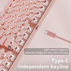 EWEADN V20 Wired Typewriter Keyboard, Typewriter Style Mechanical Keyboards,104 Keys
