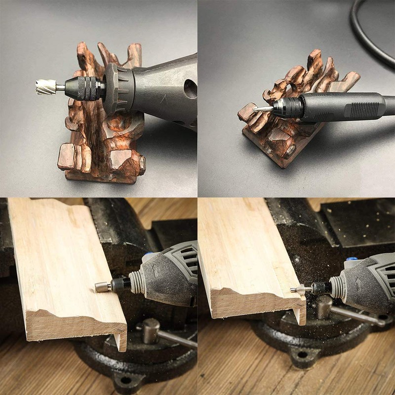 Wolfride 20Pcs Rotary Tool Router Bits 1/8" Shank Rotary Bits