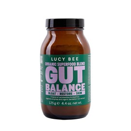 Organic Gut Balance Powder 125g (25 Servings), 10 Billion Live Probiotic Cultures & Digestive Enzymes, Vegan High Fibre Gut Health Supplement with Baobab, Flaxseed & Dandelion Root