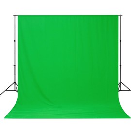 XHYdamile Screen Backdrop, 10ftx13ft Polyester Photo Backdrop for Photoshoot Greenscreen Background for Photography Video Recording Photo Background Recording Parties Curtain (Green)