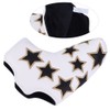 L Shape PU Leather Star Embroidery Semicircular Waterproof Thicken Plush