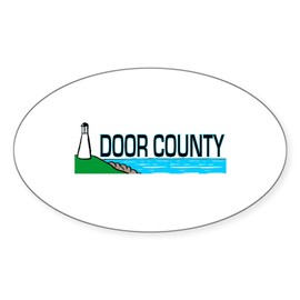 CafePress Door County Oval Sticker Oval Car Bumper Sticker