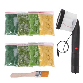 Mini Static Grass Flocking, Four Colors 8 Grass Mini Applicator for Flocking Machine, ABS Applicator with Anti-Slip Handle for DIY Scenic Modelling Sand Table Modelling Craft Tool