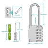 ZHEGE Number Padlock with Long Shackle, 4-Digit Combination Lock, Long,