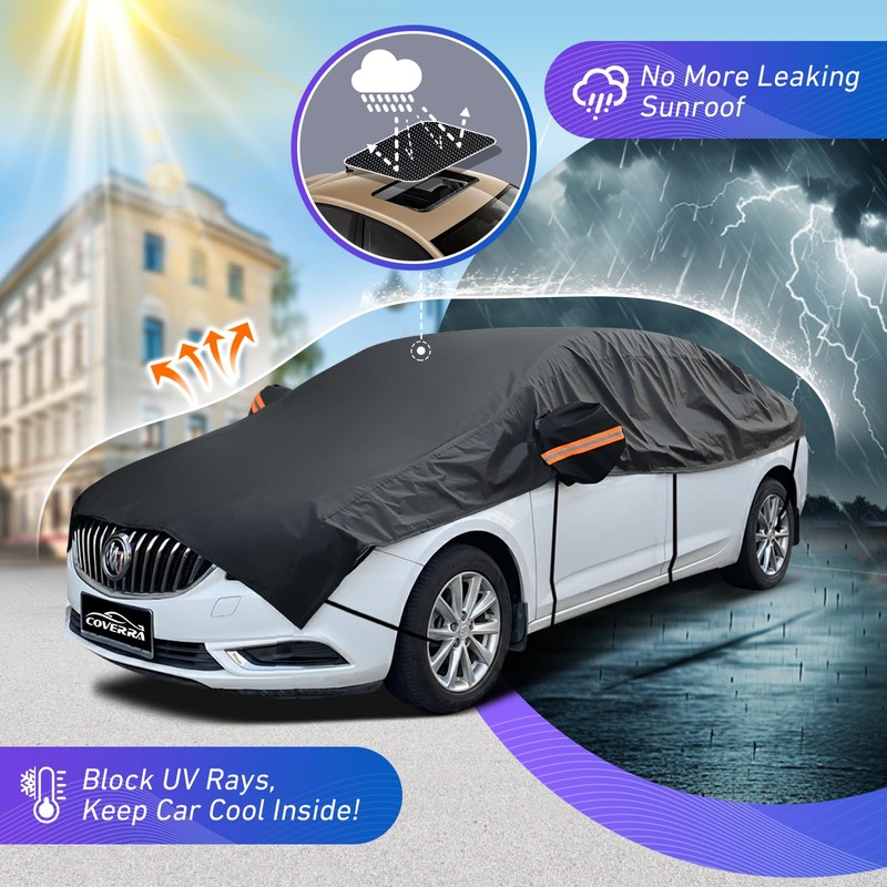 Half Car Cover SUV for Snow, Heavy Duty Roof Cover