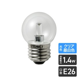 エルパ (ELPA) LED電球G40形 LED電球 照明 E26 1.4W 昼白色 屋内用 LDG1CN-G-G255