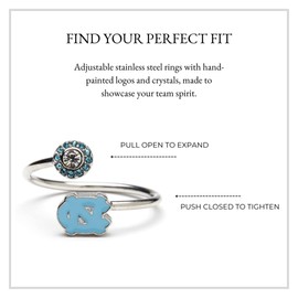 Stone Armory Anillo de la Universidad de Carolina del Norte para mujer | Joyería de Carolina del Norte | Anillo de clase de Tarheels UNC | Regalo perfecto de Carolina del Norte para fanáticos, estudiantes, alumnos | Anillo ajustable de Tarheels UNC