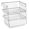 SANNO Stacking Baskets Bin Baskets Wire Storage Baskets Organization Farmhouse