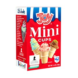 Mini Cups - Mini Cones for Ice Cream & Desserts - 42 ct (Pack of 8)