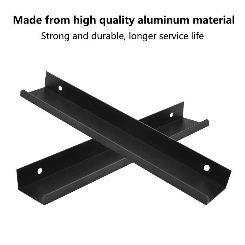 MOROBOR Matte Black Finger Edge Pull, 8pcs Concealed Modern Style
