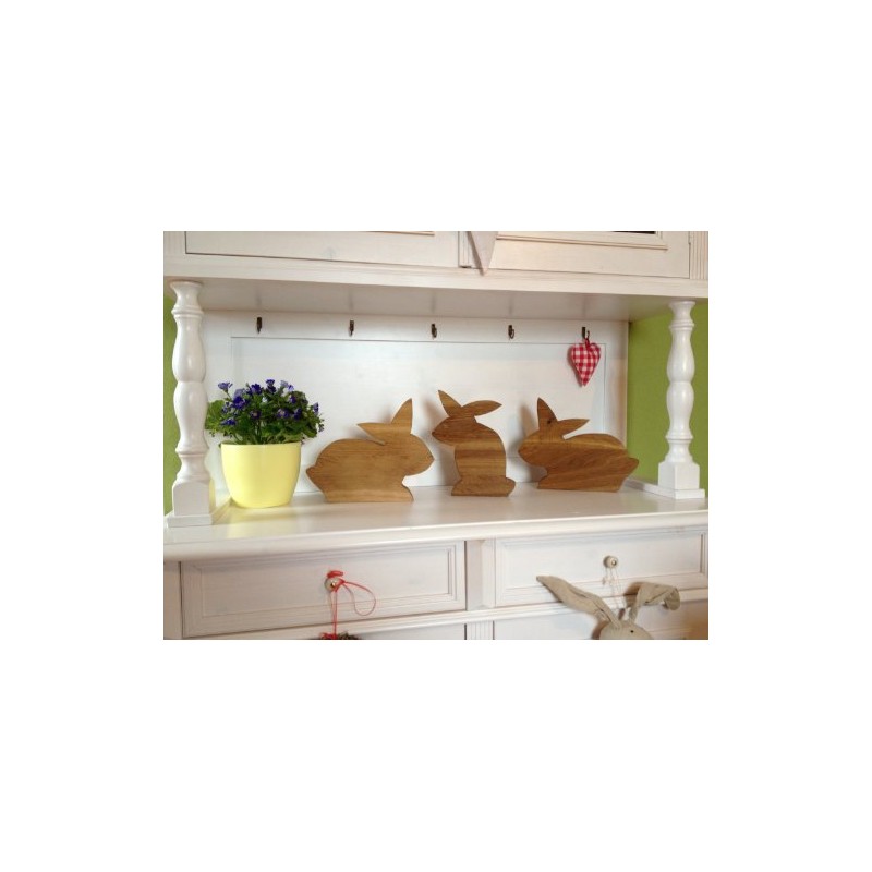 Schreinerei Hartmann Decorative Wooden Easter Bunny in Solid Oak Standing