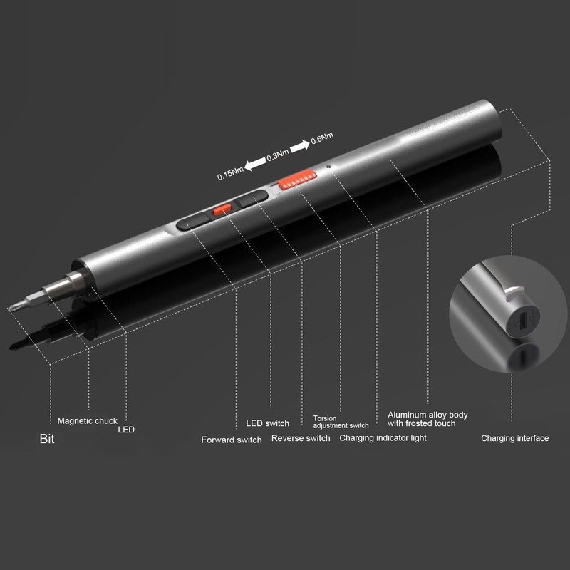 Electric Screwdriver Large Torsion High Accuracy Strong Magnetic Mini Screwdriver