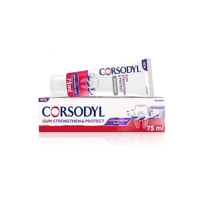 Corsodyl Gum Strength & Protect Whitening Toothpaste 75ml