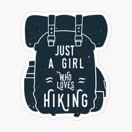 Hiking Sticker | Vinyl | Decal for Car Bumper Sticker, Laptop Sticker, Waterbottle Sticker, Waterproof Sticker 5 Inch