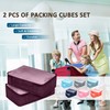 Ebbniur Packing Cubes Set, 2 Pcs Packing Organizers Set for