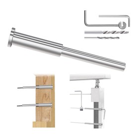 RiaYer 20-Piece 1/8" Stainless Steel Cable Railing Kit - Invisible Receiver & Swage Stud Fitting for Wood/Metal Posts, Professional Deck Stair Cable Railing Hardware System, T316 Marine Grade