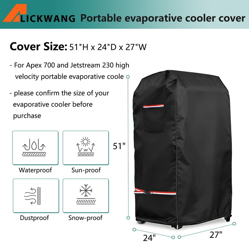Alickwang Outdoor CVRR0002K Protective Cover,Heavy Duty 600D Dustproof Waterproof Cover