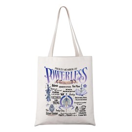 UJIMS Powerless Book Merch I Love You in Powerless Tote Bag Powerless Fandom Gift Romantasy Reading Shoulder Bag (PowerlessBookbag)