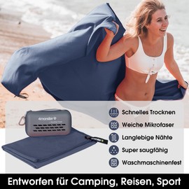 4Monster microfibre towels in 14 colours, quick-drying sports towel, absorbent, ultra-light travel towel for fitness, sauna, travel, sports.