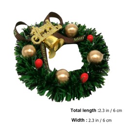 4Pcs Mini Christmas Wreaths, Dollhouse Miniature Christmas Wreaths Decoration Crafts Model Making Wreaths Ornaments for Holiday Festival