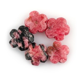 CRYSTALIS 5pcs Natural Rhodochrosite, Facet-Cut Loose Gemstone, Wholesale Bulk Cabochons, Jewelry Making Supply, Chakra Healing Polished Stones, Wire Wrapping, DIY, Gem Collection