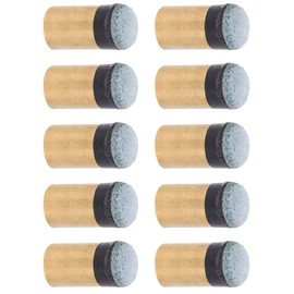 Ejoyous Pool Cue Tips, 10 mm, 10 Pieces, Snooker Cue Tips and Ferrules, Metal Billiard Cue Tips, Hard Leather Screw Tips, Replacement Set for Snooker Cue Tips (10mm)