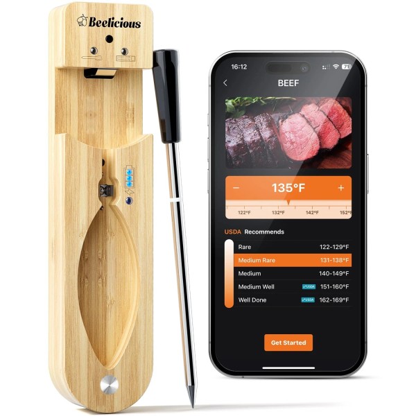 Beelicious Pro Wireless Meat Thermometer – Bluetooth Smart Probe with