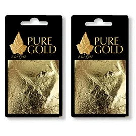 Imitation 24CT Gold Leaf Sheets on base - 20 Sheets