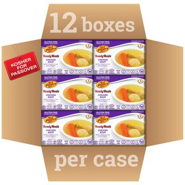 Kosher Gluten Free Food Matzo Ball Chicken Soup - MRE Meat Meals Ready to Eat (12 Pack) - Prepared Entree Fully Cooked, Shelf Stable Microwave Dinner – Travel, Military, Camping, Emergency Survival