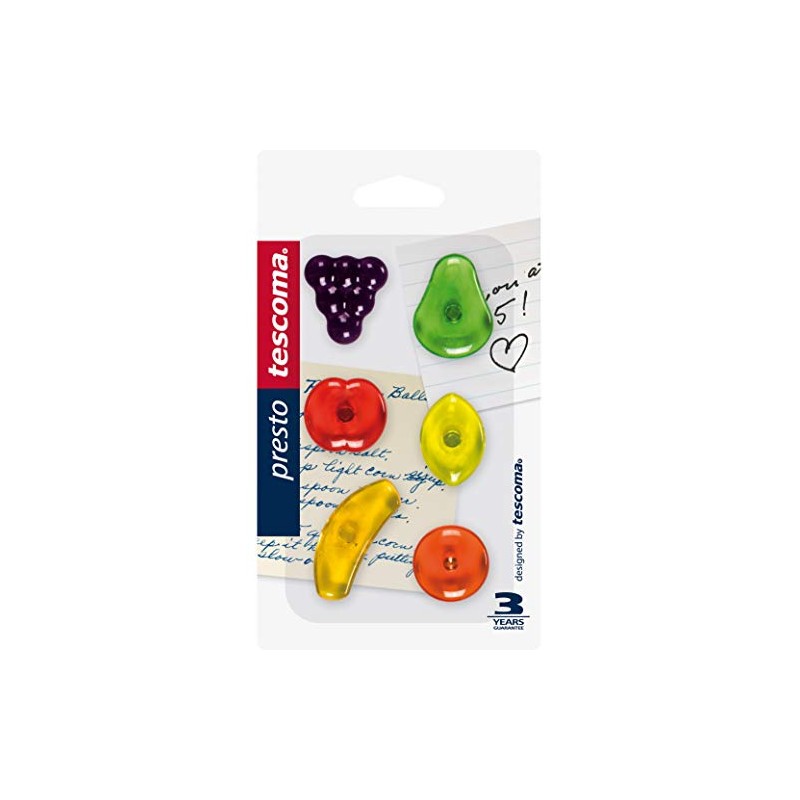 Tescoma Fruit Magnets, 6 Pcs Presto, Assorted, 0.1 x 0.1
