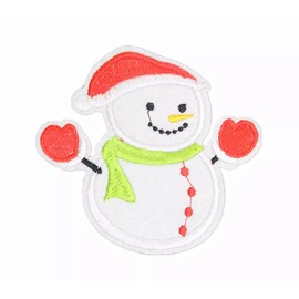 unbranded Snowman Applique Christmas Scarf Snow Embroidered Iron On Patch 3457