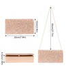 Larcenciel Rose Gold Clutch Bag, Sparkling rhinestones, Contemporary