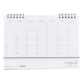 【2026 Edition Calendar】 Nakabayashi Logical Desk Calendar 2026 Ring Type / A5 / White CLT-A502-26W