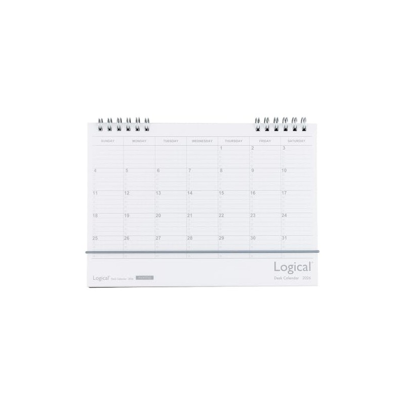 【2026 Edition Calendar】 Nakabayashi Logical Desk Calendar 2026 Ring Type