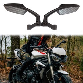 8mm 10mm Carbon Motorcycle Rearview Side Mirrors For Honda Grom CRF250L Kawasaki Yamaha