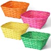 MIJOMA Easter Baskets Set of 4 - Colourful Raffia Decorative