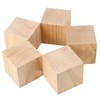 JEUIHAU 60 Pieces 2 Inch Wooden Cubes, Unfinished Wood Blocks,