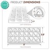 O'Creme Clear Polycarbonate Chocolate Mold Transparent Candy Mould, Convex Triangle