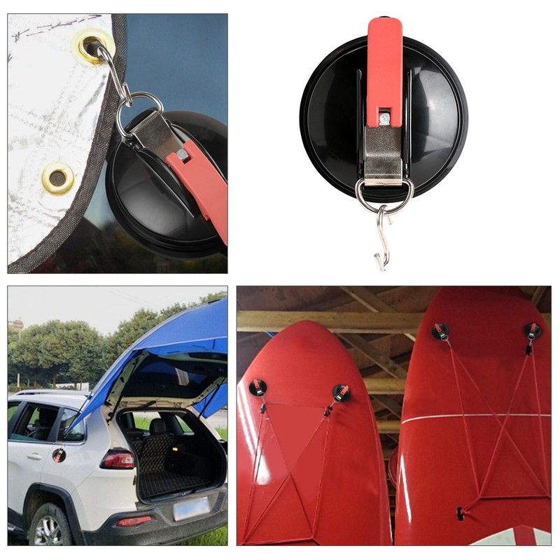 4PCS Plastic Vacuum Sucker Hook Ultralight Suction Cup Hook Heavy