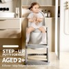 Toddler Potty Training Toilet Seat-Alongside Foldable Potty Train Chair Adapter,